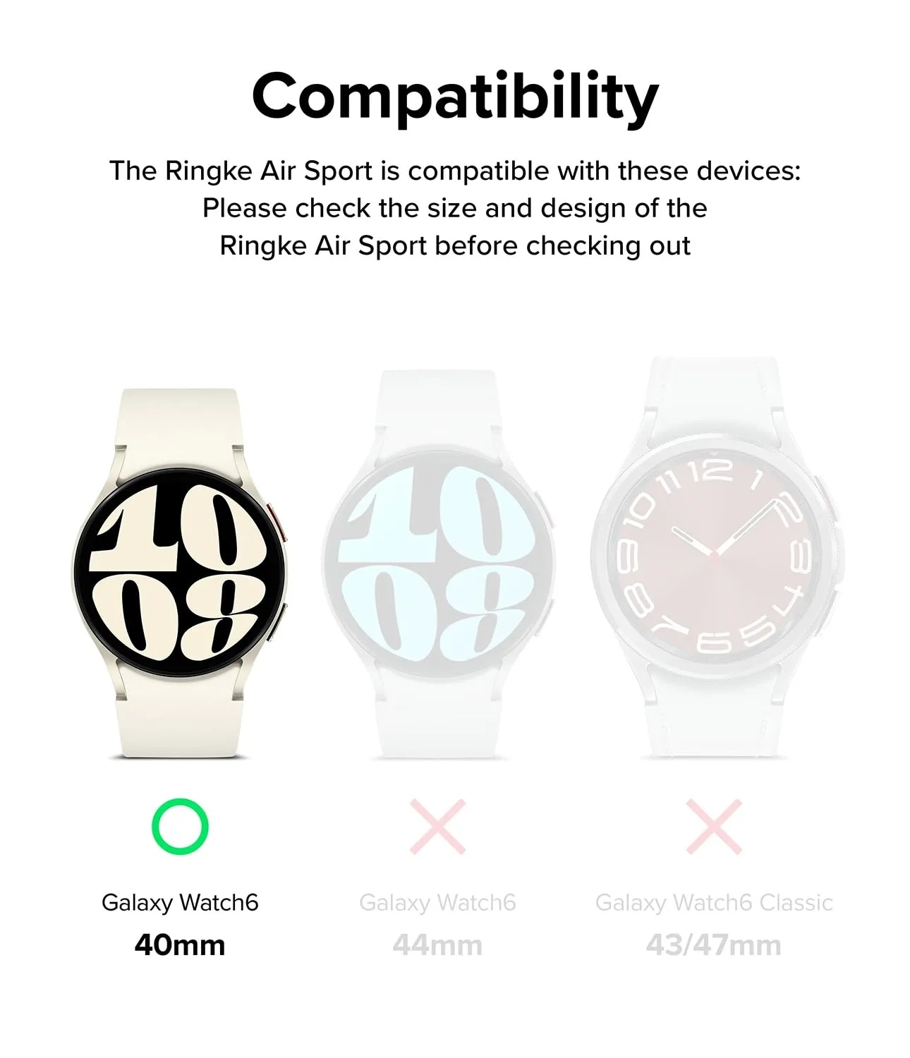 Samsung Galaxy Watch 6 40mm Case | Air Sports - Warm Gray