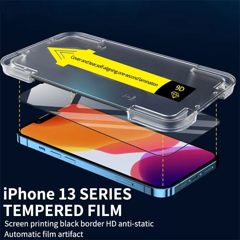 Screen Protector 9D Full Cover Tempered Glass For iPhone 12 13 14