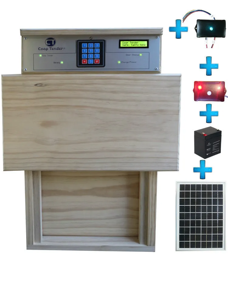 Standard Automatic Chicken Door   Internet Wi-Fi   Predator Motion Detect   Solar Bundle