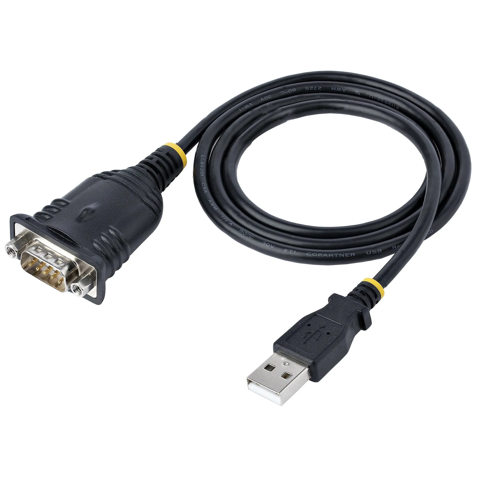 Startech.Com 3Ft (1M) Usb To Serial Cable, Db9 Male Rs232 To Usb Converter, Usb To Serial Adapter For Plc/Printer/Scanne