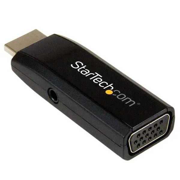 Startech.Com Hdmi To Vga Adapter - Aux Audio Output - Compact - 1920X1200 - Hdmi To Vga (Hd2vgamicra) - Video Converter