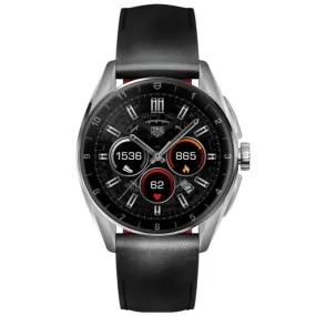 TAG Heuer Connected Calibre E4 with a Black Leather Strap, 42mm