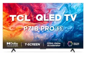 TCL 165 cm (65 inches) 4K Ultra HD Smart QLED Google TV 65P71B Pro (Black)