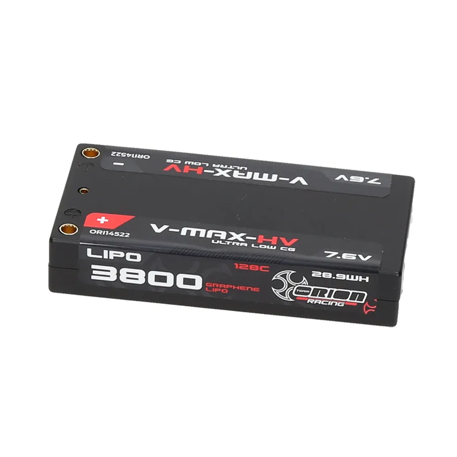 Team Orion Racing V-Max-HV 3800mAh 128C 7.6V Graphene Tech Shorty LiPo Battery