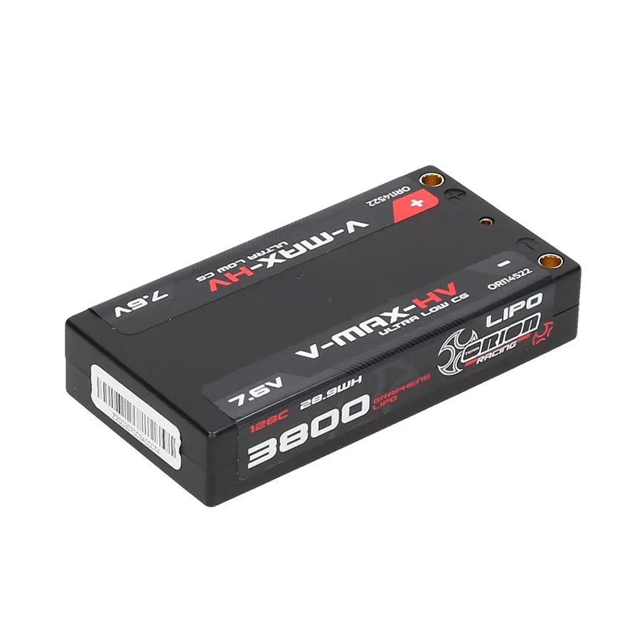 Team Orion Racing V-Max-HV 3800mAh 128C 7.6V Graphene Tech Shorty LiPo Battery