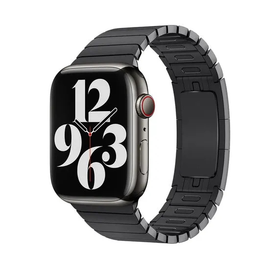 Ultra-Thin Solid Stainless-Steel Band Compatible with Apple Watch 41MM 40MM 38MM-Black