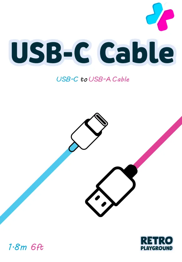 USB-C to USB-A Cable - Data and Power