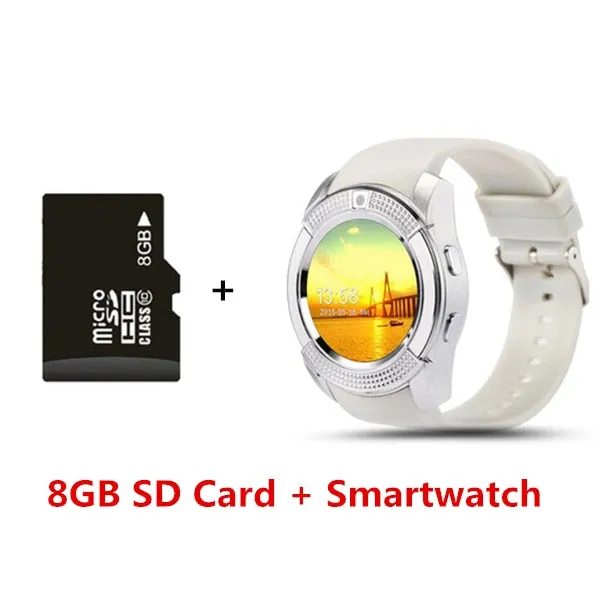 V8 SmartWatch Bluetooth Smartwatch Touch Screen Wrist Watch with Camera/SIM Card Slot, Waterproof Smart Watch DZ09 X6 VS M2 A1