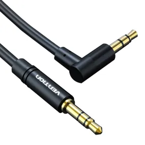 Vention TRS 3.5mm Male to TRS Right-Angle 3.5mm Male TPE Elastic Gold Plated (BAKB-T) Audio Cable for Mobile Phones, Speakers, Laptops, PC (Available in 0.5M, 1M, 1.5M)