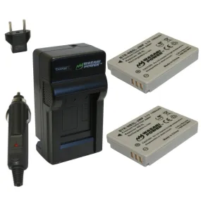 Wasabi Power (2-Pack) Canon NB-5L NB5L Battery and Charger with Built-In Fold Out US Plug, Car Charger and Euro Plug Adapter for Canon PowerShot SX230 HS SX220 IS SX210 IS SX200 IS SD990 IS SD970 IS Digital Camera