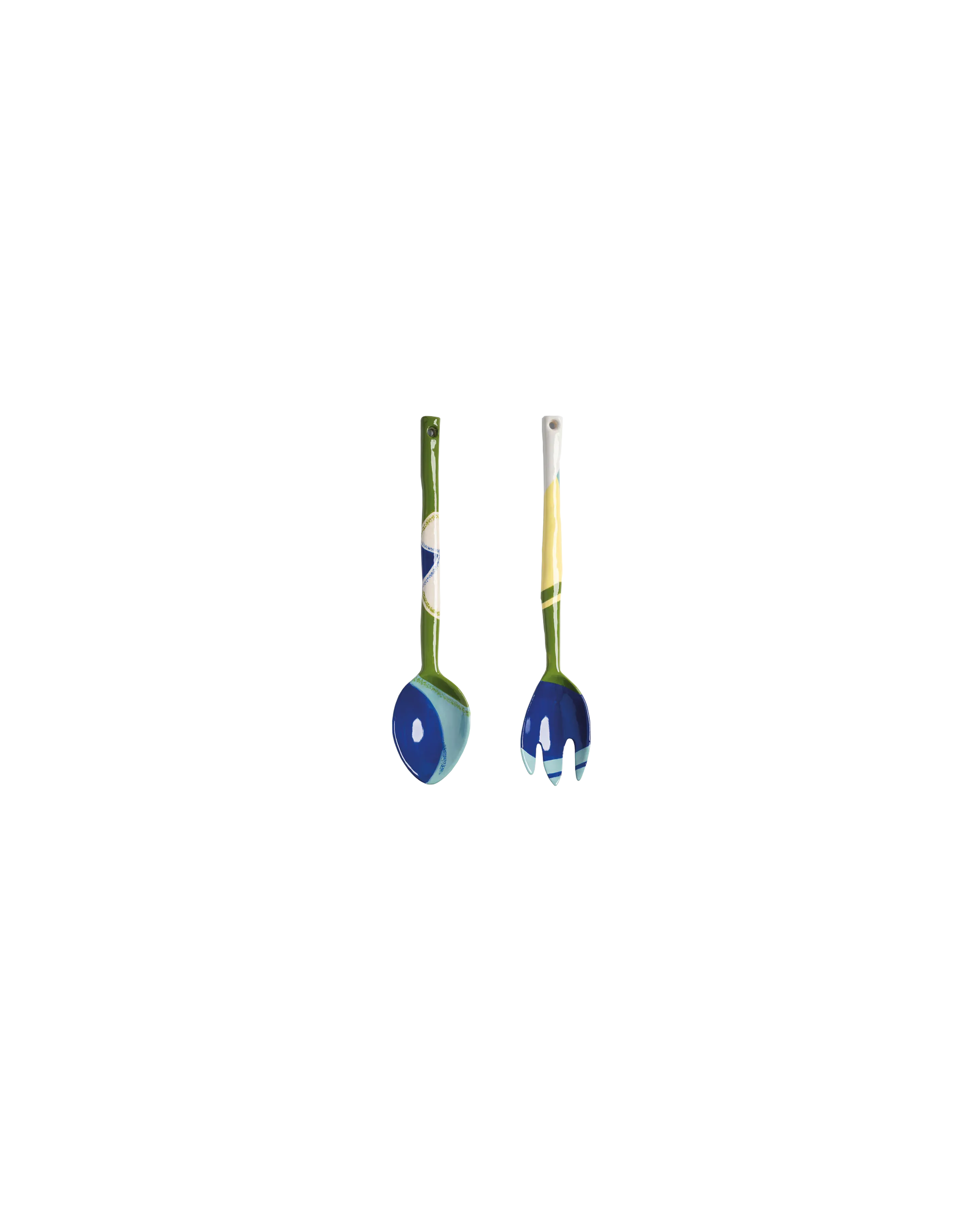 WASCO SALAD SERVER SET BLUE