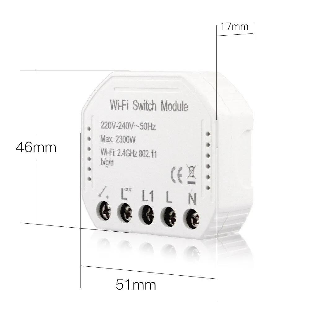 Wifi Smart Light Switch Automation Module Smart home Life/Tuya APP Remote Control,Works with Alexa Google Home 1/2 Way