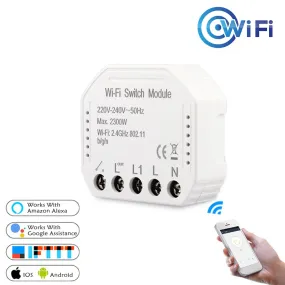 Wifi Smart Light Switch Automation Module Smart home Life/Tuya APP Remote Control,Works with Alexa Google Home 1/2 Way