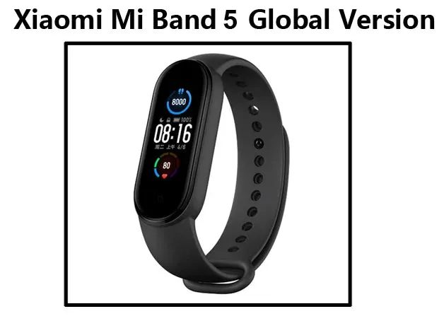 Xiaomi-relógio smartwatch mi band 5, esportivo, com monitor de frequência card