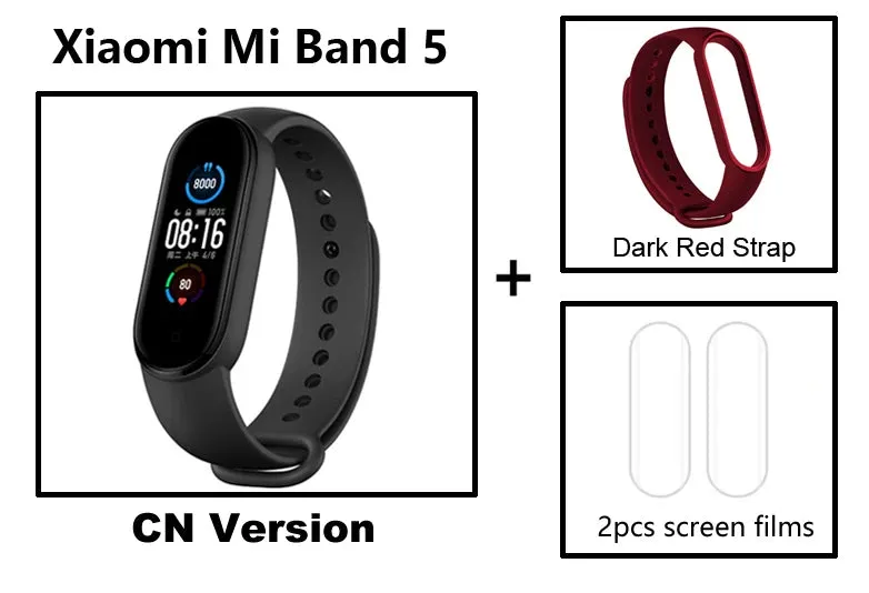 Xiaomi-relógio smartwatch mi band 5, esportivo, com monitor de frequência card