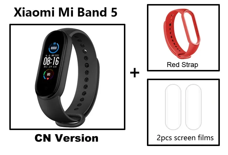 Xiaomi-relógio smartwatch mi band 5, esportivo, com monitor de frequência card