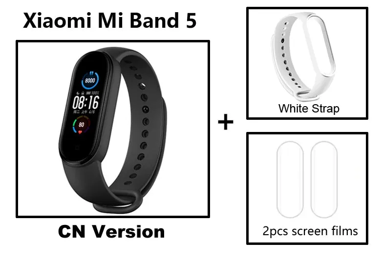 Xiaomi-relógio smartwatch mi band 5, esportivo, com monitor de frequência card