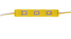 YELLOW- 12V 3 LED SMD Module Injection Decorative Waterproof LED Strip Light Lamp